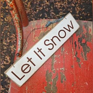 Christmas Wood Sign, Let it Snow